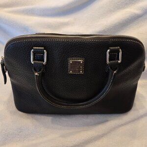 Dooney and Bourke Pebbled Leather Brown Satchel Handbag